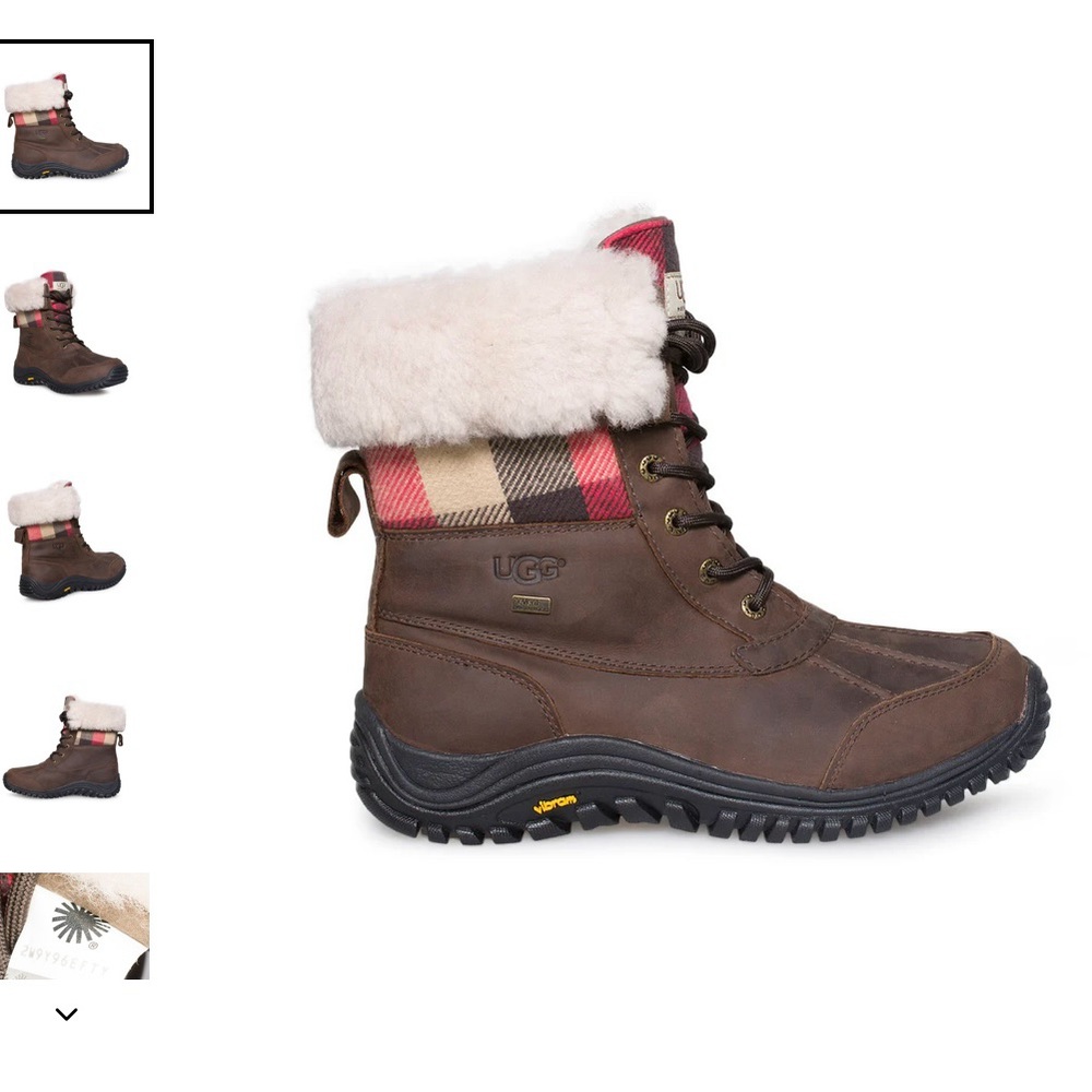 UGG ADIRONDACK II plaid stout boots waterproof-
New without tags